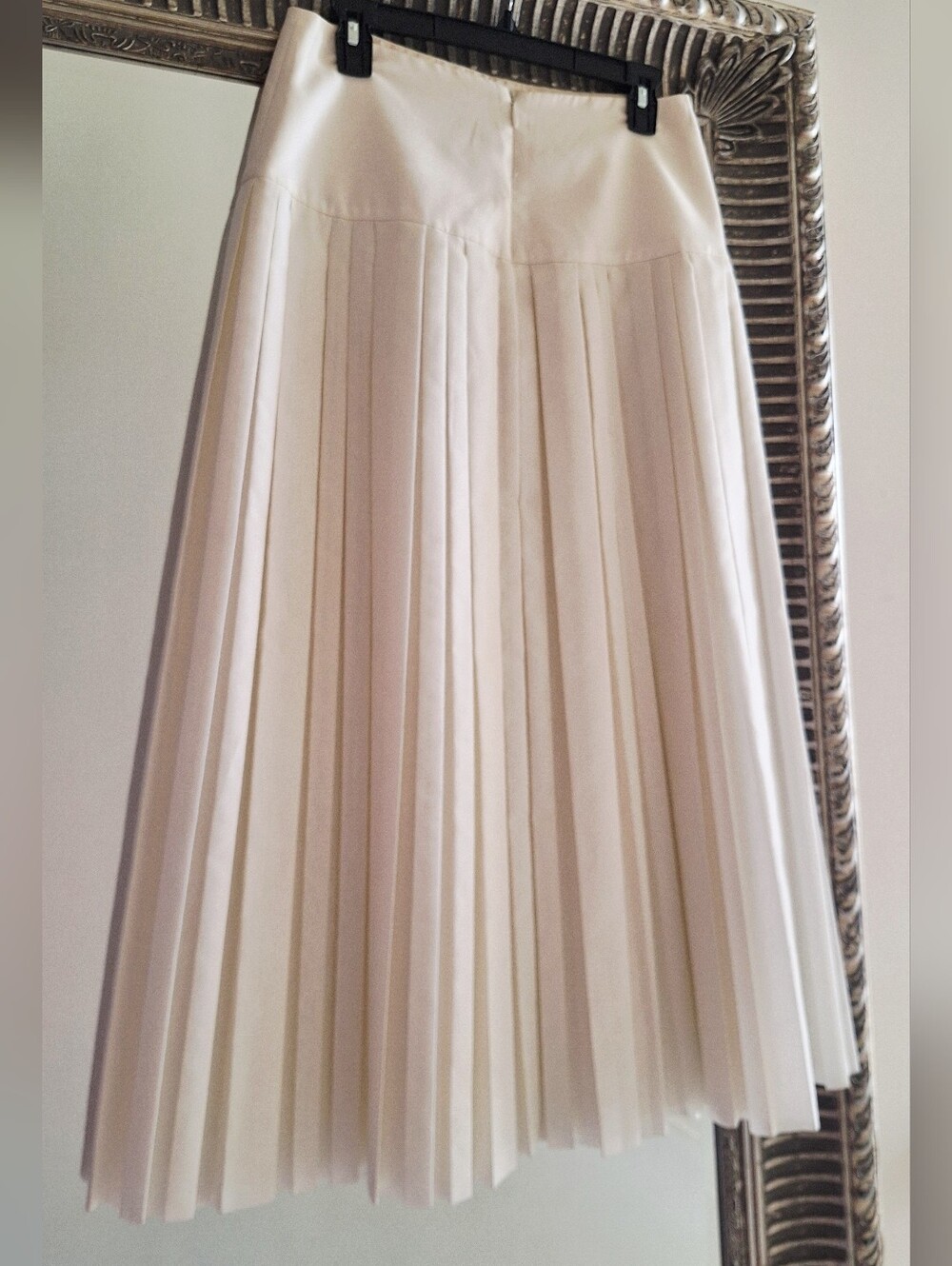 THE ROW Magdita Extended Waistband Pleated Midi Skirt In Ivory US 8 Org $1,470 - Picture 8 of 16